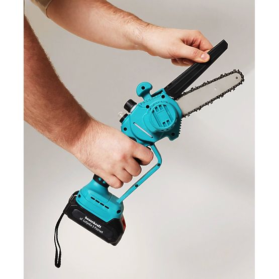 Scie à chaîne sans fil mini scie à main moteur sans balais 21V + mallette