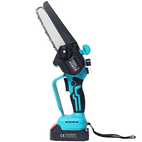Scie à chaîne sans fil mini scie à main moteur sans balais 21V + mallette