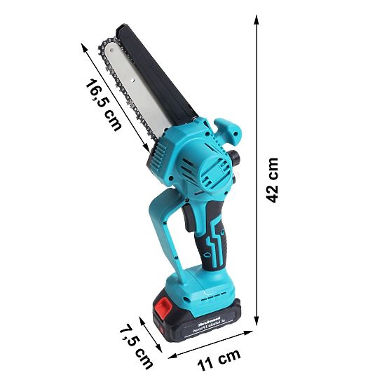 Scie à chaîne sans fil mini scie à main moteur sans balais 21V + mallette