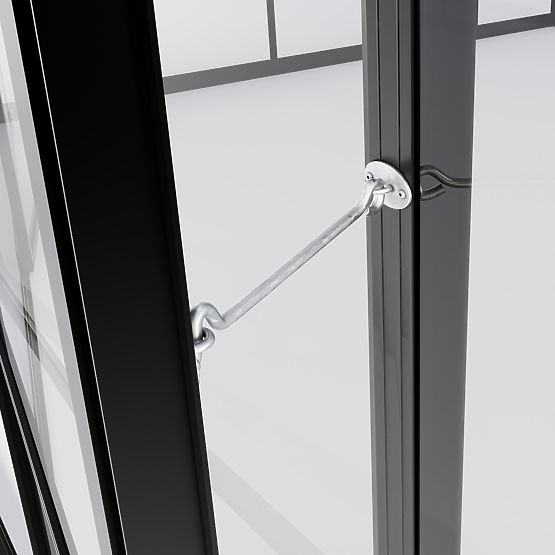 Serre de jardin ProGlass Classic Compact 7,7 m² avec base, verre trempé 4 mm, aluminium