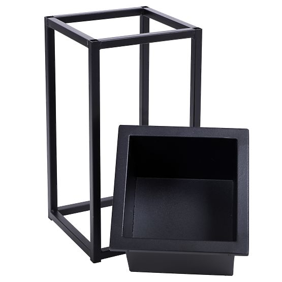 Support de fleurs Concove loft 40 cm noir