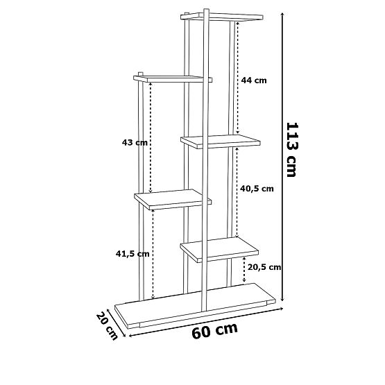 Support de fleurs en métal IKER Rustic 6 niveaux