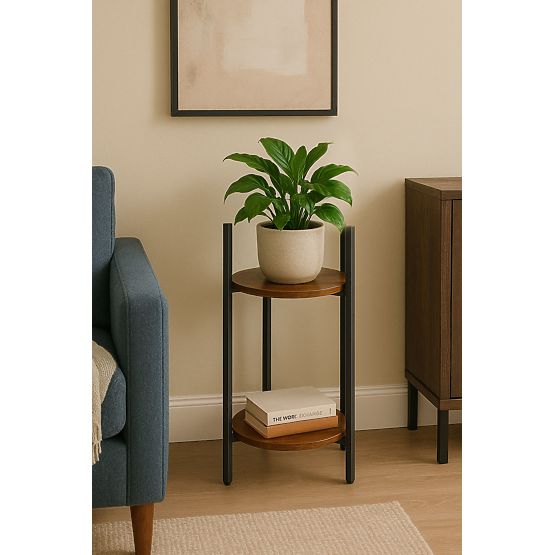 Support de fleurs sur pied à 2 niveaux décoration loft ModernHome