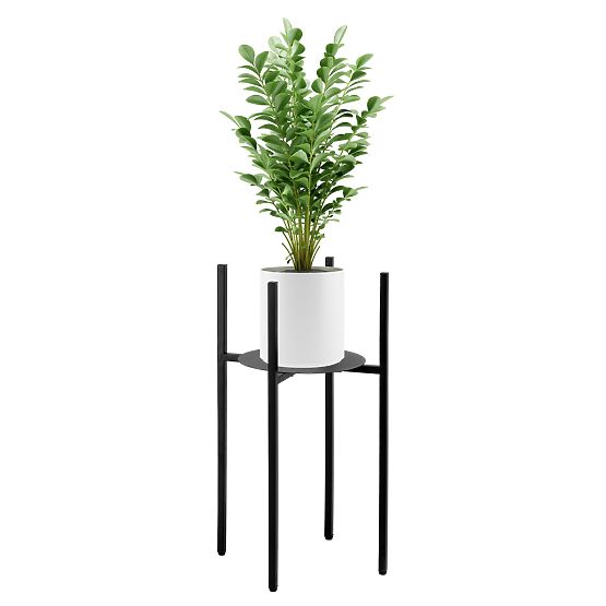 Support de plante loft Torre 60 cm noir
