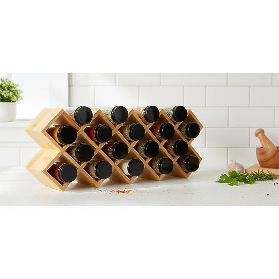 Support à épices en bambou KOCHEN 18 bocaux