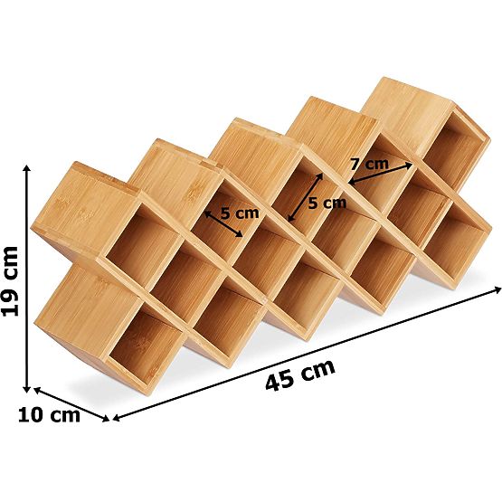 Support à épices en bambou KOCHEN 18 bocaux