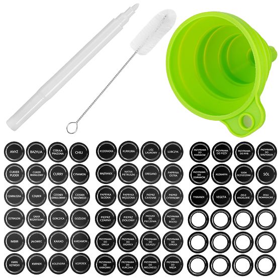 Support à épices à étages ENELDO 24 bocaux + 72 étiquettes