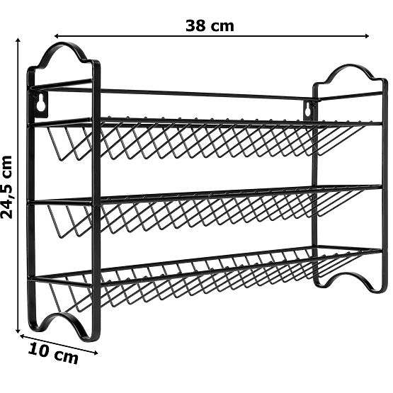 Support à épices à étages ENELDO 24 bocaux + 72 étiquettes