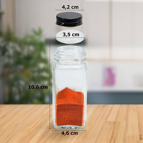 Support à épices à étages ENELDO 24 bocaux + 72 étiquettes