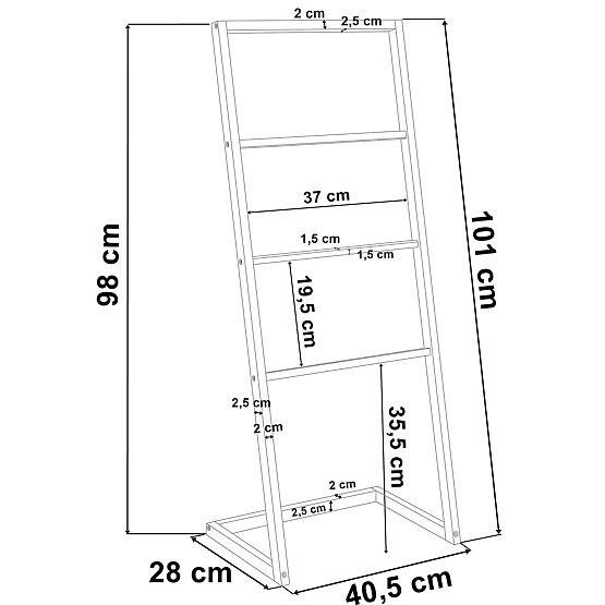 Support MEKONG en bambou avec 3 crochets