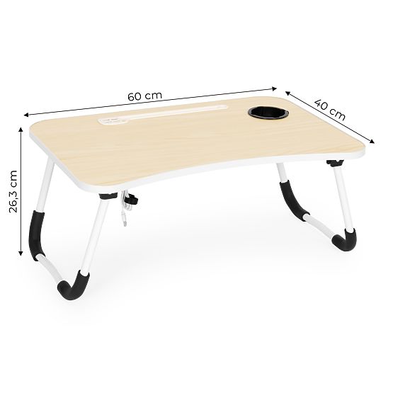 Support pliable pour ordinateur portable 60x40 cm avec lampe et ventilateur ModernHome