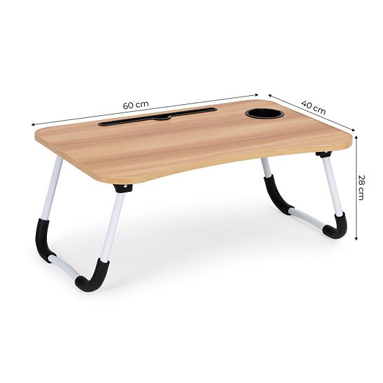 Support pour ordinateur portable table de lit 60x40cm - Bois