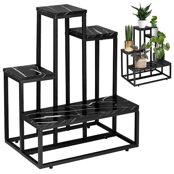 Support pour plantes ANTIRES marbre noir