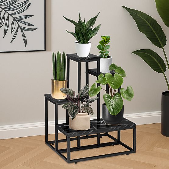 Support pour plantes ANTIRES marbre noir