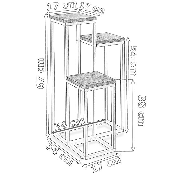Support pour plantes Munir marbre blanc