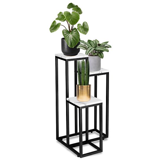 Support pour plantes Munir marbre blanc