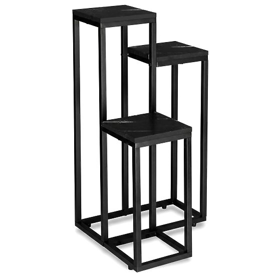 Support pour plantes Munir marbre noir