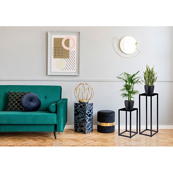 Support pour plantes Piatto loft 60 cm noir