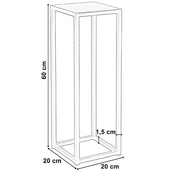 Support pour plantes Piatto loft 60 cm noir