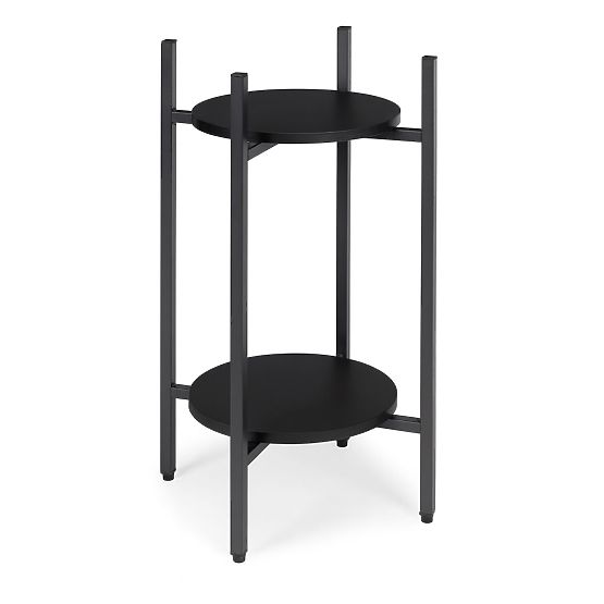 Support pour plantes, support pour plantes, décoration, 2 niveaux, noir, ModernHome
