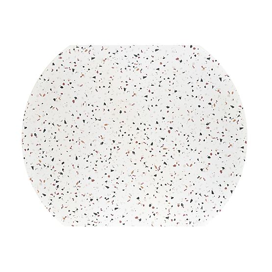 Table ARAMIS, plateau - terrazzo, pieds - blanc (2p=1pc)