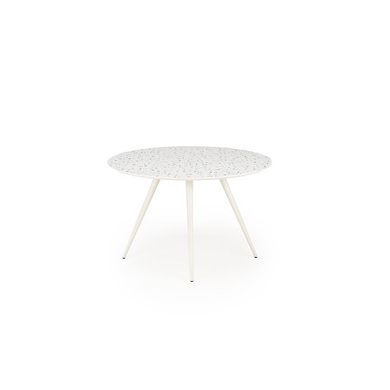 Table ARAMIS, plateau - terrazzo, pieds - blanc (2p=1pc)