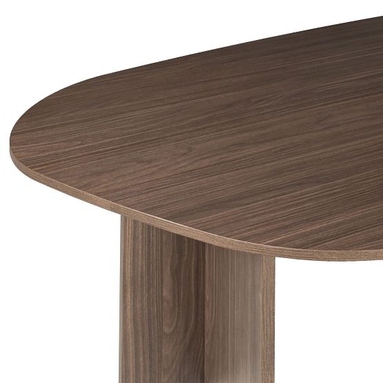 Table avec plateau irrégulier Zeva 200 cm, Noyer lincoln