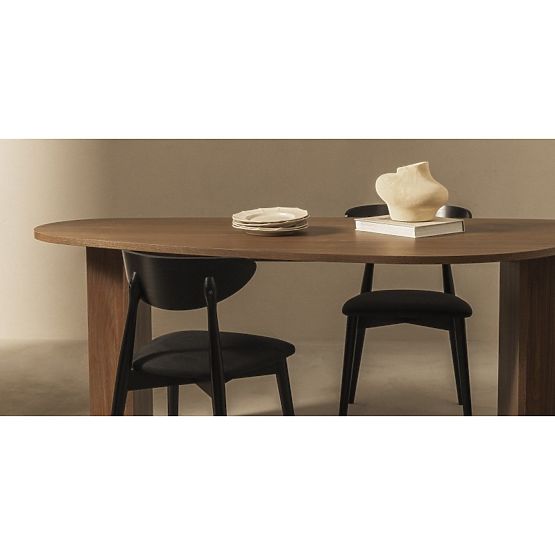 Table avec plateau irrégulier Zeva 200 cm, Noyer lincoln