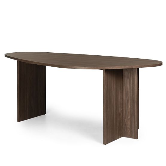Table avec plateau irrégulier Zeva 200 cm, Noyer lincoln
