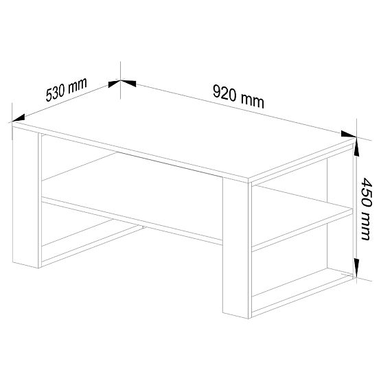 TABLE BASSE ALEX BLANC / NOIR