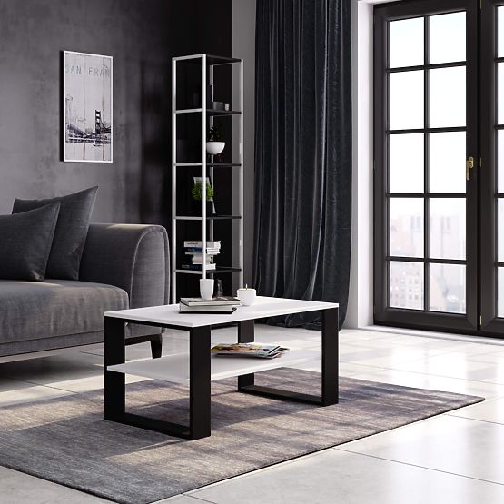 TABLE BASSE ALEX BLANC / NOIR