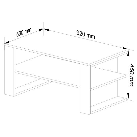 TABLE BASSE ALEX CHÊNE SONOMA / NOIR