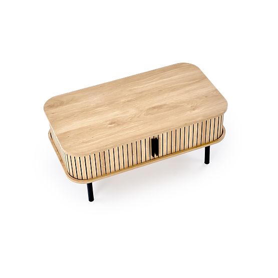 Table basse ANGELINA, naturel / noir (1p=1pc)