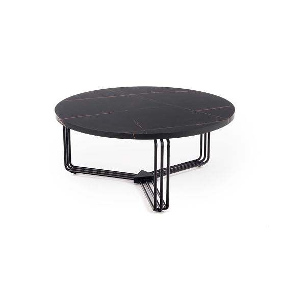 Table basse ANTICA plateau - marbre noir, cadre - noir (2p=1pc)