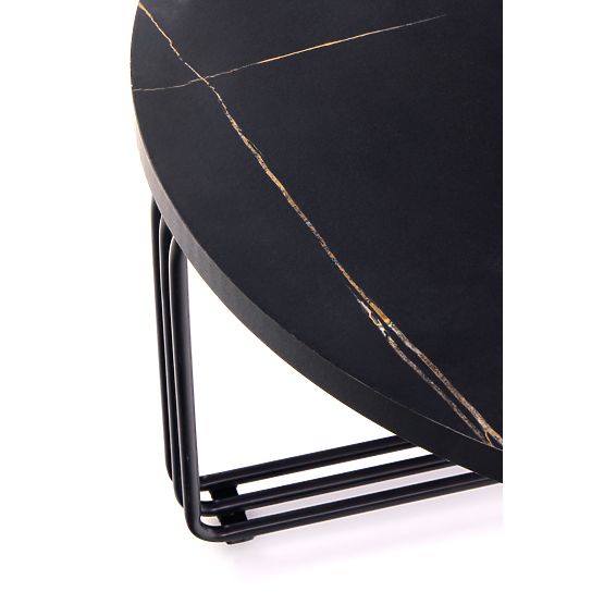 Table basse ANTICA plateau - marbre noir, cadre - noir (2p=1pc)