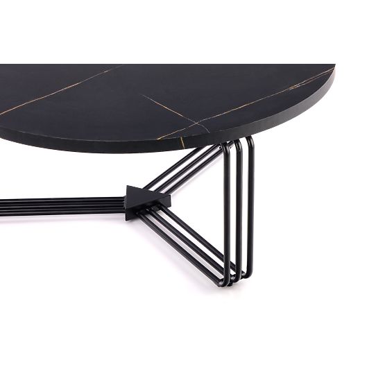 Table basse ANTICA plateau - marbre noir, cadre - noir (2p=1pc)