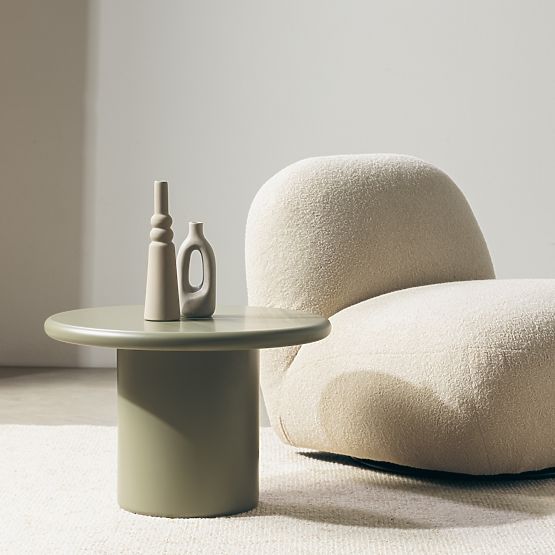 Table basse Arce 60 cm, olive, mat