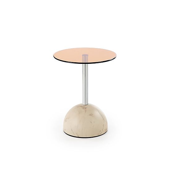 Table basse ARIANA, marbre beige / marron (2p=1ks)