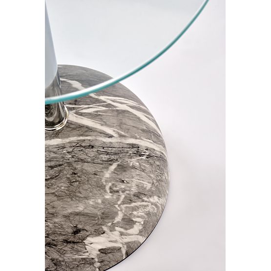 Table basse ARIANA, marbre gris / transparent (2p=1ks)
