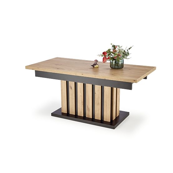 Table basse BARETTI chêne artisan/noir
