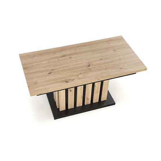 Table basse BARETTI chêne artisan/noir