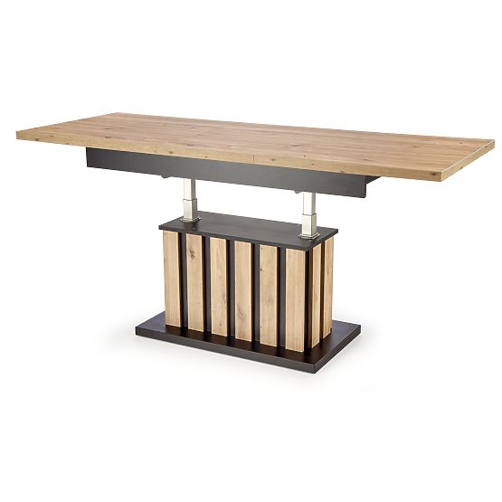 Table basse BARETTI chêne artisan/noir
