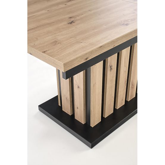 Table basse BARETTI chêne artisan/noir