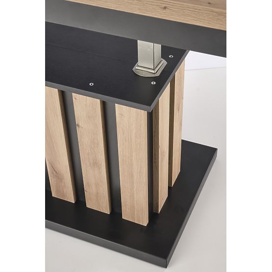 Table basse BARETTI chêne artisan/noir