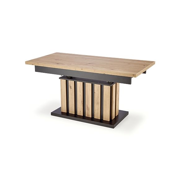 Table basse BARETTI chêne artisan/noir