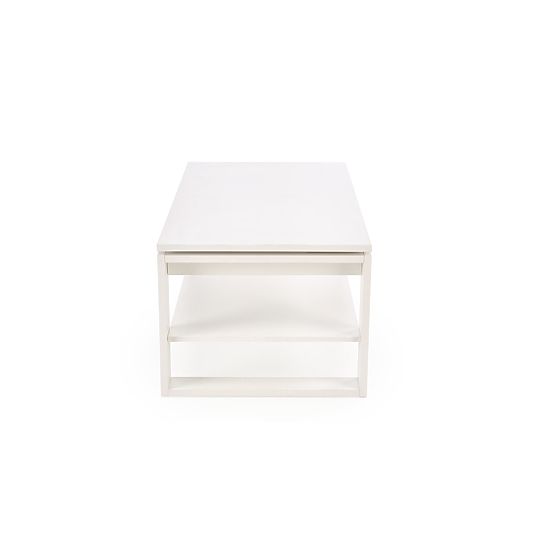 Table basse BETTY avec plateau coulissant blanc (2p=1ks)