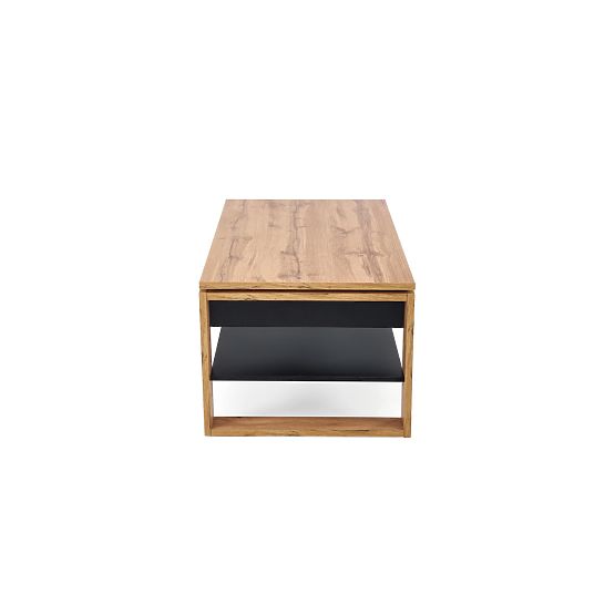 Table basse BETTY avec plateau relevable chêne artisan / noir (2p=1ks)