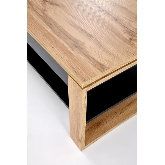 Table basse BETTY avec plateau relevable chêne artisan / noir (2p=1ks)