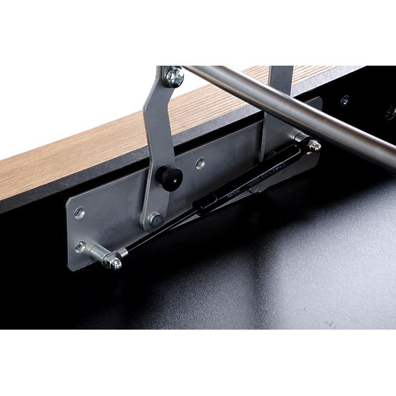 Table basse BETTY avec plateau relevable chêne artisan / noir (2p=1ks)