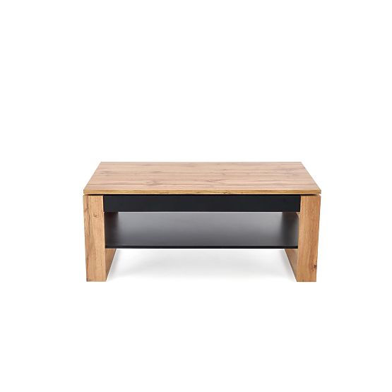Table basse BETTY avec plateau relevable chêne artisan / noir (2p=1ks)